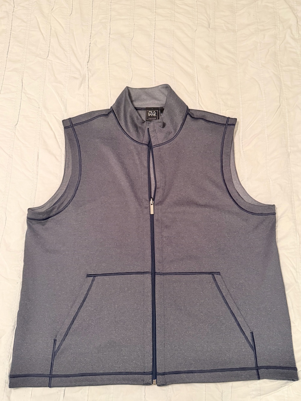 Jos. A. Bank Charcoal Gray Sleeveless Zip-Up Sweater Vest